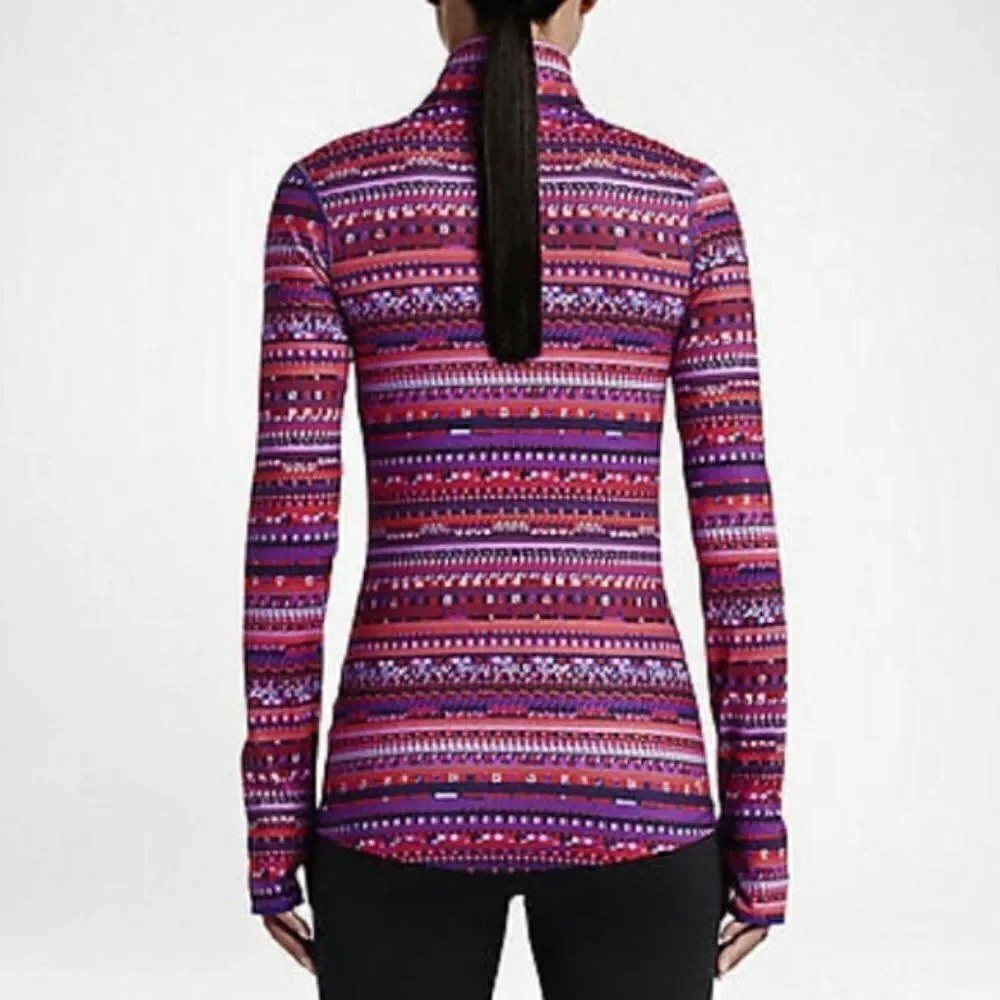 Nike Pro Hyperwarm 8 Bit Half Zip Pullover Sz S